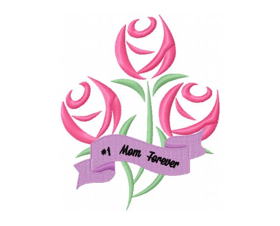 Mothers day embroidery rose embroidery design mom Mothers day embroidery rose embroidery design mom
