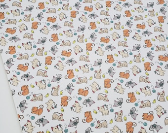 KITTENS, 8x11 faux leather sheets, Kitten material,kitten fabric, cat material, cat fabric,cat faux leather sheets, kitten faux leather