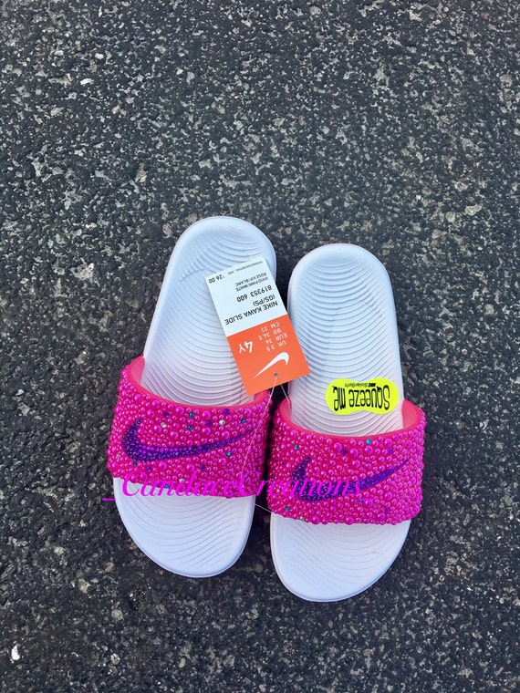 bedazzled nike slides