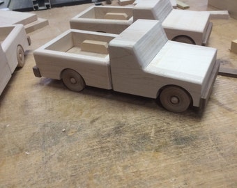 Handcrafted Wood Toy Pickup Truck