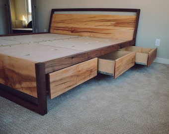 Platform bed Etsy Platform bed Etsy