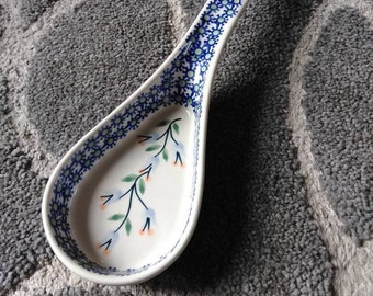 Vintage Handmade Ceramic Spoon Rest