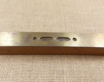 Collectible Tool, Vintage Oak Wood & Brass Level Tool, Carpentry Tool, Carpenters Wood Level, Hand Tool, Home Improvement, Under 20
