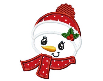 Christmas Snowman...Instant Download... Applique Machine Embroidery DESIGN NO. 717