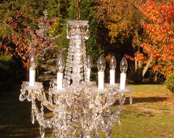 A gorgeous Vintage French 8 arm Maria Theresa chandelier(MD034)