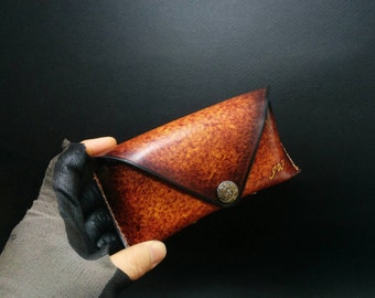 Eye glass case, Sunglass case, Leather glass case, leather eyeglass case,leather sunglass case,handmade
