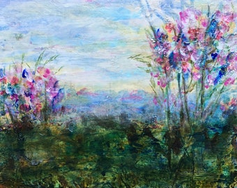 Abstract Floral Landscape 8x10