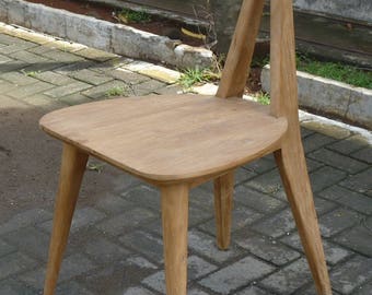 Retro Butterfly-inspired Teak Chair