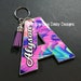 Initials and letters Keychain; Custom acrylic keychain; Alphabet, monogram, letter keychain; key chain