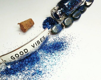 Inspirational CUSTOM BRACLET Natural stones-phrases-songs-words