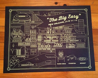 New Orleans Screen Printed Poster