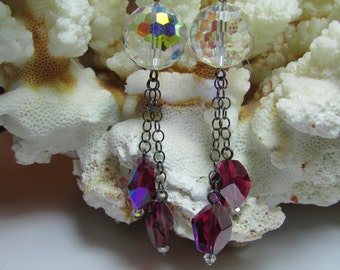 Modernist Earrings, Modernist Drops, Modernist Jewelry, Modernist Jewellery, Swingy Earrings, Ruby Earrings by Josephine's Cotillion