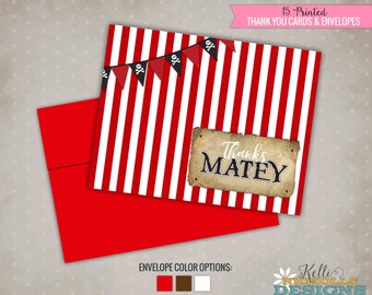 Pirate Birthday Thank You Cards, Thanks Matey Thank You Notes #B128