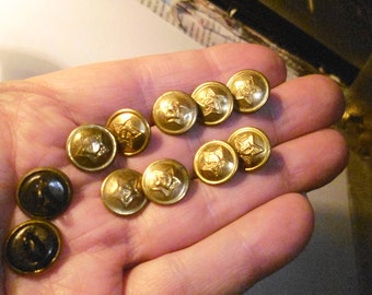 Button 14 mm brass + steel Price for 1 unit.