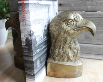 Brass Eagle Bookends, Large Brass Eagles, Bookends