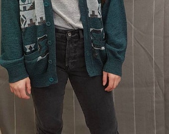 Cardigan with Mr. Cooper pattern