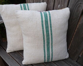 Antique Grain Sack Pillow