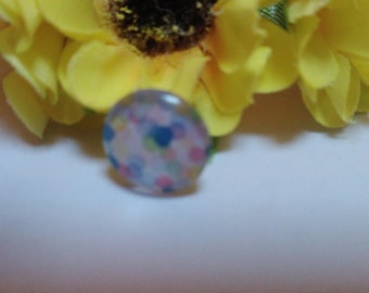 Speckled glass cabochon