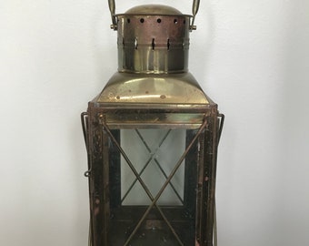 LARGE BRASS LANTERN Vintage 15"Tall