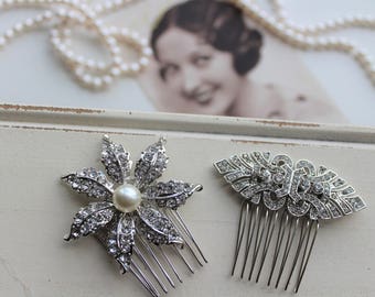 Art Deco Hair Comb , Vintage Style Crystal Hair Comb, Art Deco headpiece, Bridal Headpiece, Wedding Hair Comb