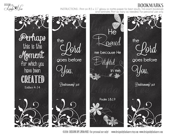 items similar to bookmarks printable christian scripture