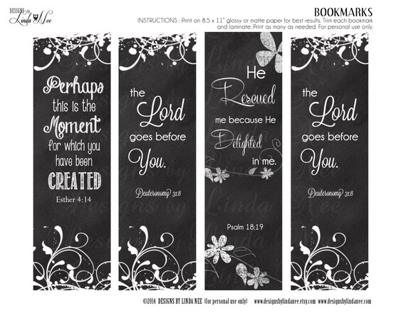 items similar to bookmarks printable christian scripture 7 bookmarks