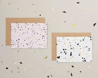 Jeu de carte postale de terrazzo