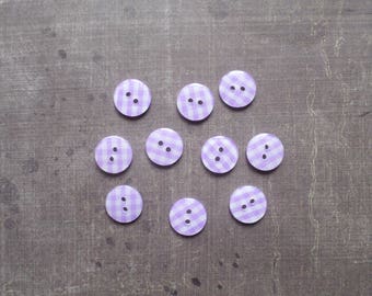 Plaid gingham Purple 1.3 cm 40 buttons