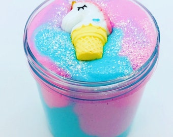Unicorn Ice Cream ~ Butter Slime - Scented slime ~ Charm slime