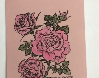 personalized rose note card set . watercolor rose notecards