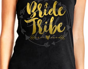 Bride Tribe Racerback Tank Top | Bride Tank Top | Bachelorette Party Shirts, Bride Tank, Bridesmaid Shirts, Bridal Party Tank Tops