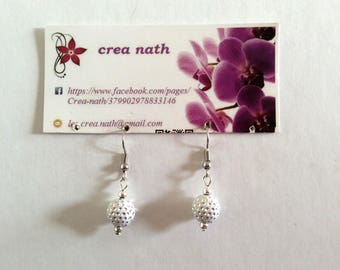 White rhinestone earring