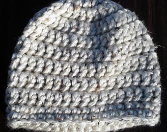 Chunky Crochet Hat - Taupe