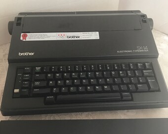 Electric Typewriter/ Vintage Brother SX 14 Typewriter with Cover / Works