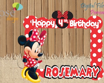 Minnie Mouse Photo Booth / Minnie Party / Birthday Backdrops / Birthday Photo Booths / Micky mouse / Minnie Mouse Birthday / Selfie Frame