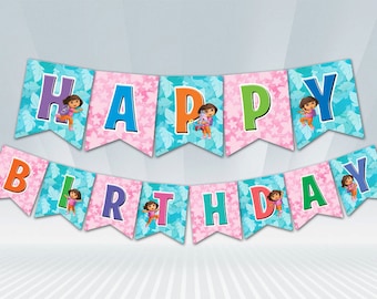 Dora Birthday Banner