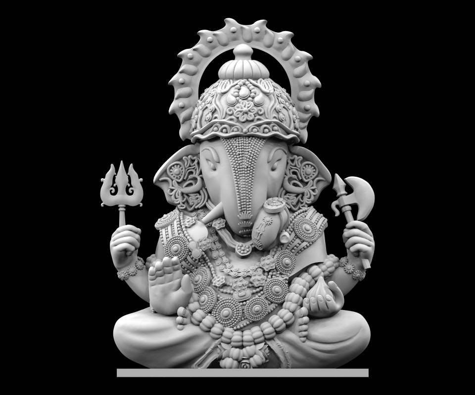 STL File of Dagdusheth Ganesha Idol for 3D Printing