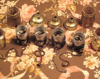 Vintage Lot Of Lamp Parts