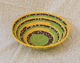 Small Coiled Fabric Basket/ Bowl
