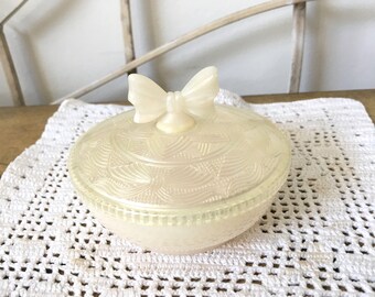 Vintage powder jar,Vintage boudoir