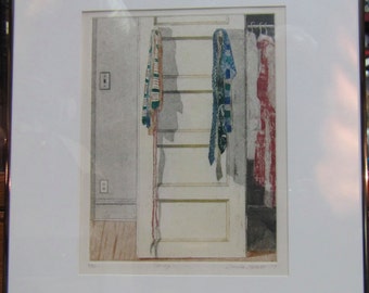 1979 NY Contemporary Artist Linda Adato Tie Up Etching No. 6 of 50
