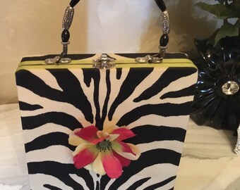 Hand made wood handbag.