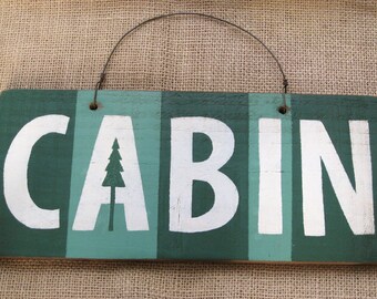 Wood Cabin Sign, Rustic Wooden Sign, Wooden Cabin Sign, Camp Decor, Camping Decor, Cabin Decor, Lodge Decor, Door Hanger, Cabin Signage