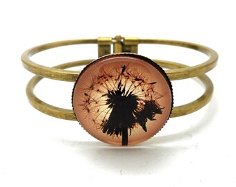 Sunset dandelion bronze Bangle