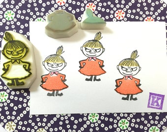 MOOMIN Little My - Hand Carved Rubber Stamps/Anime/Cartoon