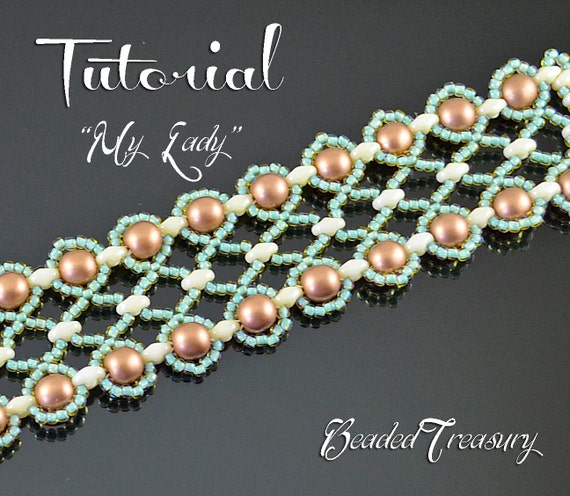 My Lady superduo bead pattern beaded lace bracelet pattern