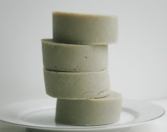 Peppermint Eucalyptus Shaving Soap Bar - Essential Oil Shaving Soap, Natural Shave Soap