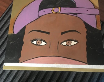 Peek A Boo Custom Painted End Table