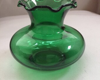 Anchor Hocking Forest Green Vase