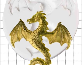 Dragon silicone mold - 'Flying Dragon' by FPC Sugarcraft | resin mold, fimo mold, polymer clay mold, soapmaking mold C221